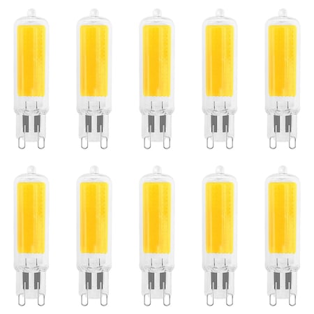 Luxrite G9 LED Light Bulbs 4.5W 50W Equivalent 450LM 2700K Warm White Dimmable Glass Bi-Pin Base, 10PK LR24690-10PK